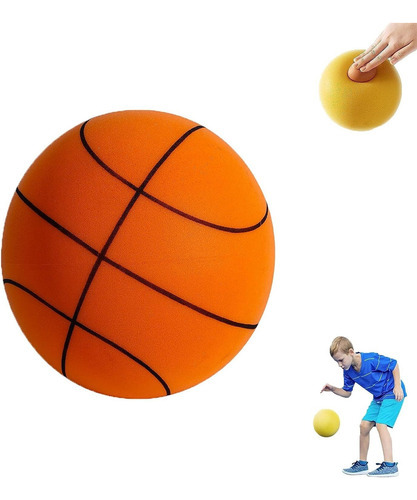 Silent Basketball Dribbling Indoor(line Orange,8.3in)