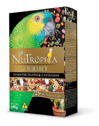 Ração Gourmet Para Papagaio 600g Nutrópica