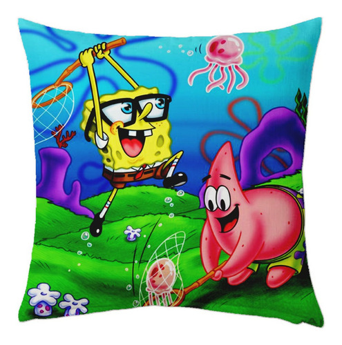 Bob Esponja Cojin 40x40cm Almohada Patricio Estrella 03