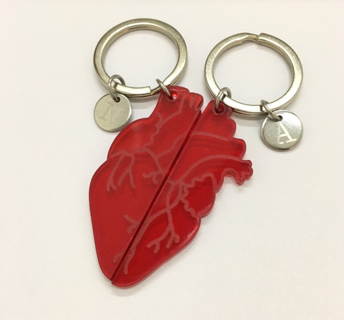 Llaveros Para Parejas Personalizados Corazón Regalo Novios