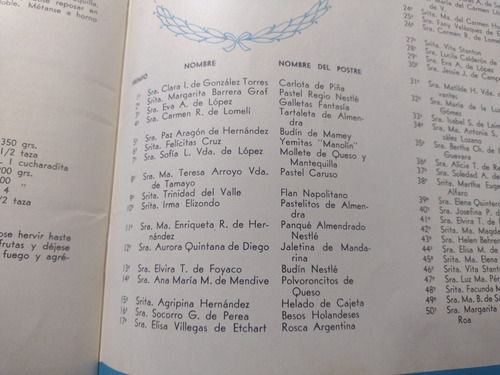 Postres Nestlé Num 3- 3er Concurso Nestlé Vintage 60s (Usado)