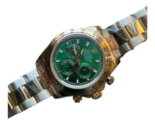 Reloj Rolex Automatico 40mm Daytona Zafiro Dorado Verde  (Reacondicionado)