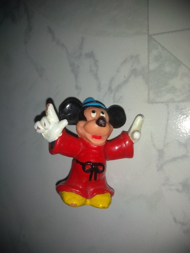 Mini Figura Vintage Disney Mickey Mouse Wizard Mago Fantasía