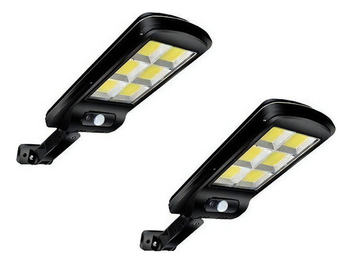 2pcs Sensor Poste Energía Solar Led Lámpara 100w Color Blanco