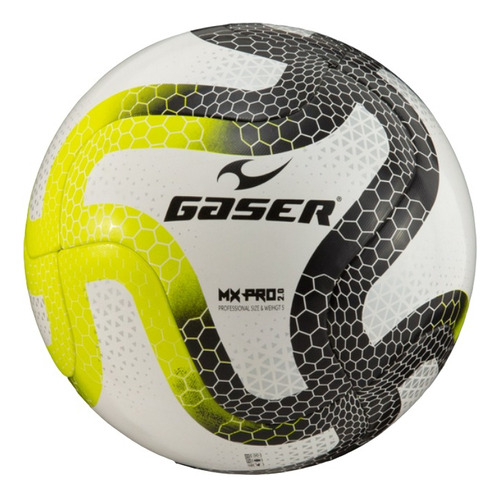 Balón De Fútbol #4 Termoformado Mod. Mx Pro 2.0 Marca Gaser Color Amarillo
