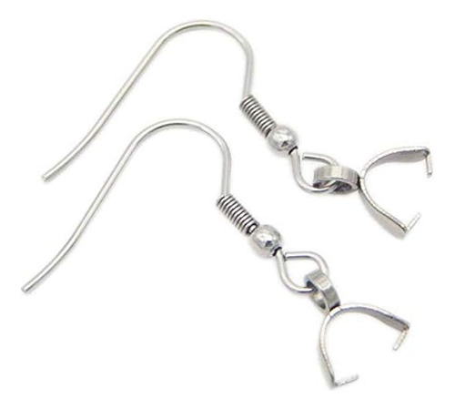 50pcs Stainless Steel Earring Hooks - Ear Wire Buckle D...