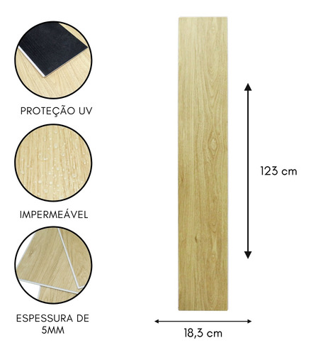 19 Reguas Piso Click Com Alta Durabilidade E Conforto 4,2 M²