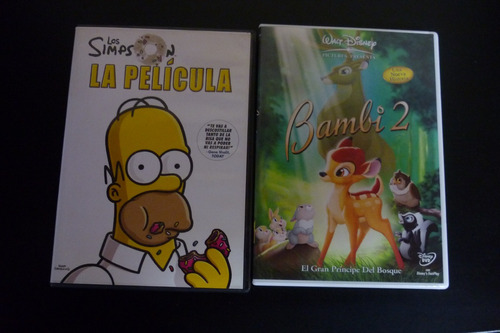 Peliculas Dvd Originales Infantiles X 3 Simpsons Bambi