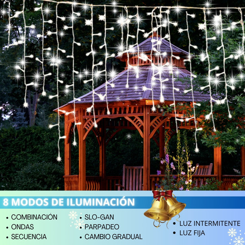 2 Pack Luces Navideñas 18 Metros Cascada Navidad 1000 Leds