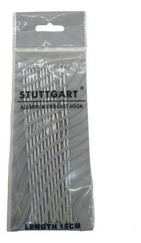 Agujas Stuttgart Crochet Aluminio De 3mm X 15 Cm X Docena