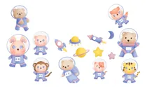 Comprar Imágenes Clipart Animalitos Astronautas 8459008