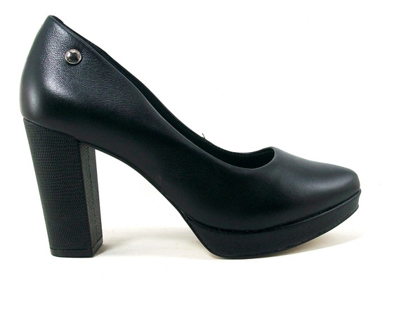 tacones altos plataforma negro