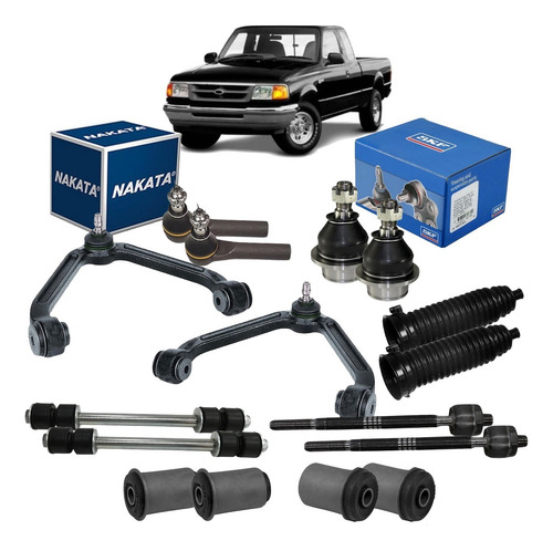 Kit Pivô Ranger 2000 2001 Bandeja Axial Bucha Coifa Terminal