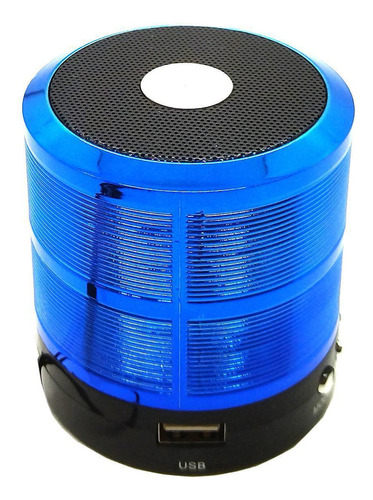 Mini Caixa De Som Portátil Bluetooth Mp3 Ws - 887 Azul
