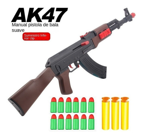 Juguete Infantil Con Escopeta Manual Ak47