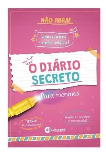 Caderno Querido Diário Secreto Menina Caneta Mágica Infantil