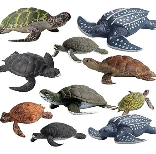 Fantarea 10 Pcs Figuras De Acción De Animales Marinos Modelo