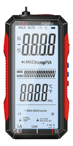Multímetro Con Rango Automático, 6000 Conteos, Contador De F
