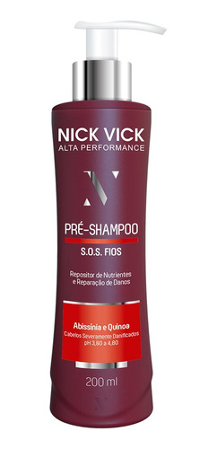 Pré Shampoo S.o.s Fios Nick Vick Alta Performance 200ml