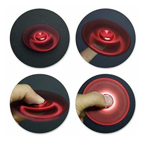 Fidget Spinner Para La Ansiedad Antiestres Color Rojo Metal