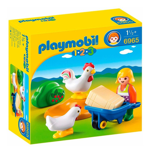 Playmobil 1 2 3 - 6965 Granjera C/ Gallinas