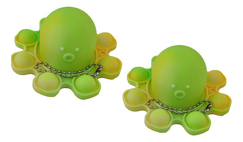Kit de llaveros Pop It Octopus de Fidget Toy, 2 unidades, alivia el estrés