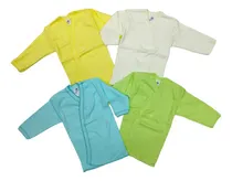 Comprar 4 Camisas Cruzadas Con Botón Color Pastel Para Bebé