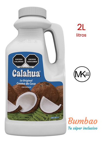 Crema De Coco Calahua Kosher Concentrado - 2 Litros