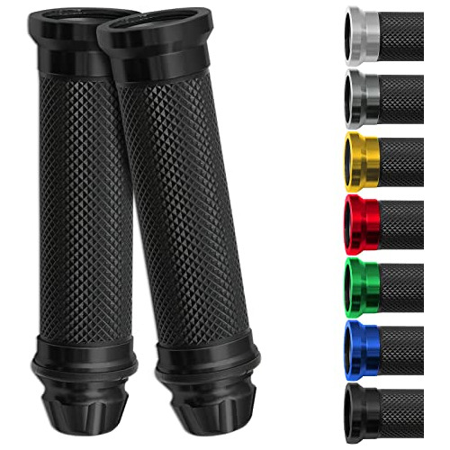 Motorcycle Handle Grips Rubber Pedal Bike Scooter Handl...