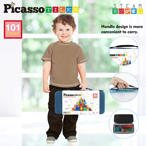 Juego De Bloques Magnéticos Picassotiles 101 Piezas +