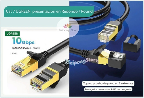 Imagen 5 de 7 de Cable Lan Cat7 Ugreen Original 5m. Plano