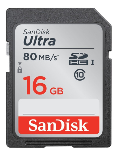 Cartao Sandisk Sdhc Ultra 80mb/s Classe 10 16gb Sd Original