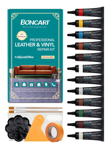 Boncart Kit Reparacion Cuero Para Sofa Chaqueta Muebl Coche