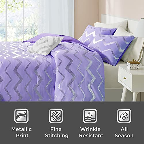 Juego De Edredón Doble Codi Ziggy Purple, Bonita Cama Para N