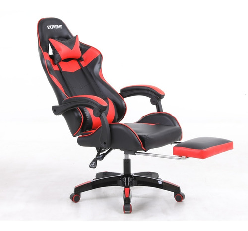 Imagen 5 de 5 de Silla Gamer Se100 Negra Y Azul Tipo Gaming