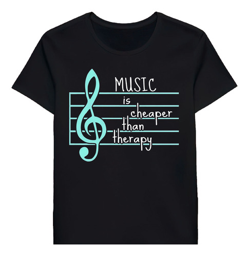 Remera Music Is Cheaper Than Therapy Throw Pillow 90741719
