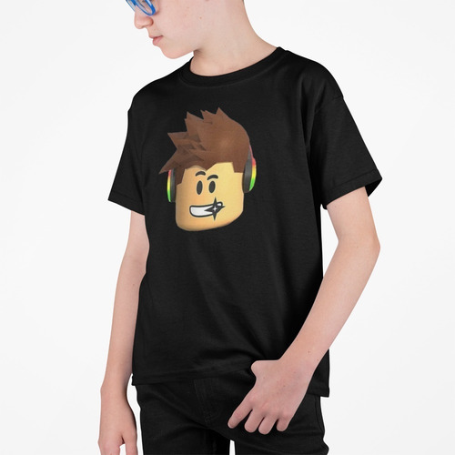 Polera Roblox Rostro Videojuegos Niños  Estampadas Algodon 