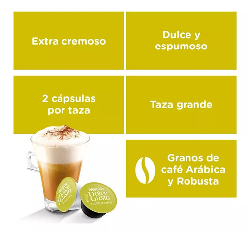 Cápsulas Nescafé Dolce Gusto Cappuccino Oficial