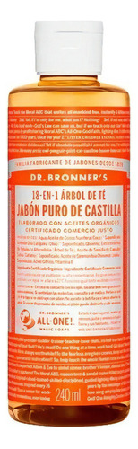 Dr Bronners Jabon Puro De Castilla Arbol De Te 240 Ml