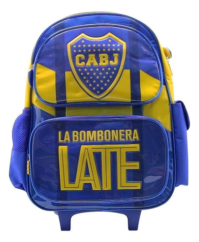 Mochila C/ Carro 18 PuLG. Cresko Bo483 Boca Juniors Color Azul