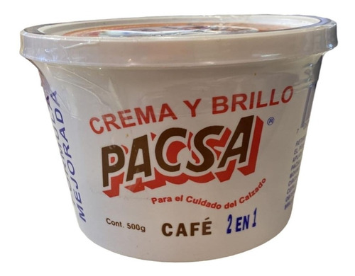 Crema Para Calzado Pacsa Cafe 500 Gramos 