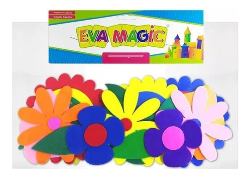 Flores Flor Gigantes De Goma Eva Magic Bolsa X 10 U Surtidas