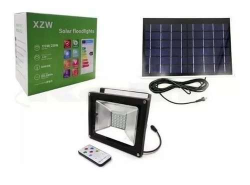 Lámpara Solar Led 20w Con Control Remoto - Panel Solar