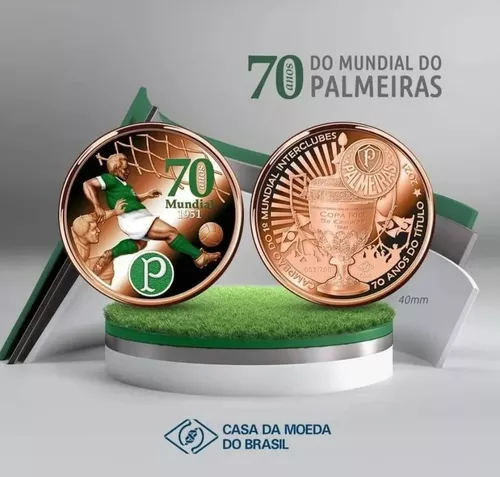 Porcolândia 1914 - O Mundo Dos Nossos Sonhos - Medalha comemorativa 1º  Mundial interclubes - Taça Rio 1951