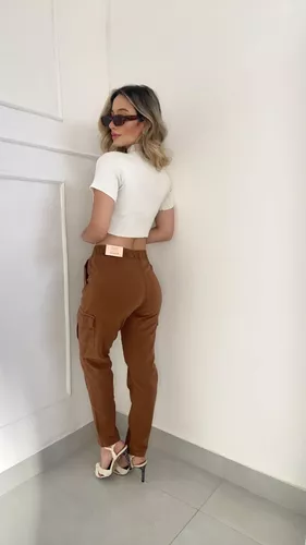 Calça feminina com bolsos estilo francês GARY'S Tecno skrc-ro