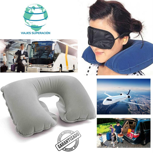 Imagen 3 de 3 de Almohada De Poliéster Inflable Para El Cuello En Viajes S1