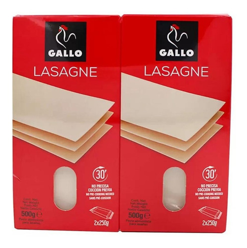 Lasaña Gallo 2 De 500g Lasagne