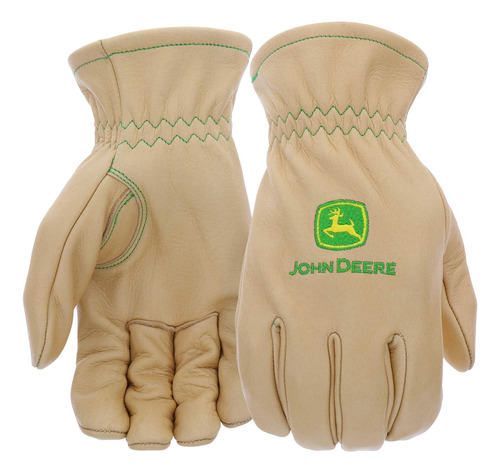 John Deere Jd84013-l Men's Water Resistant Leather Gloves, A