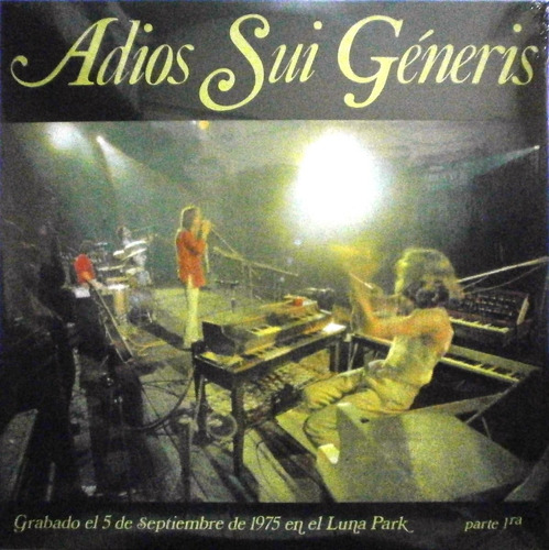 Sui Generis Adios Sui Generis I Lp Vinilo Nuevo