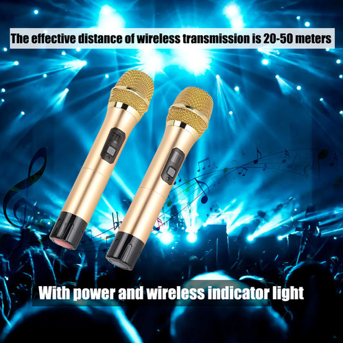 Micrófono Inalámbrico Uhf Portátil Con Mini Receptor Bluetoo